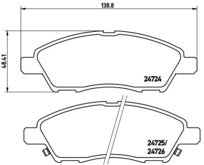 Тормозные колодки дисковые BREMBO P56 070