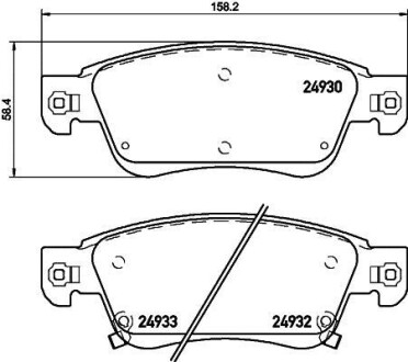 Тормозные колодки дисковые BREMBO P56 080