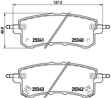 Тормозные колодки дисковые BREMBO P56 082