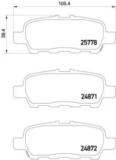 Гальмівні колодки. BREMBO P56 087 (фото 1)
