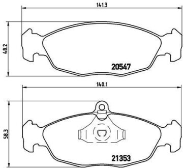 Тормозные колодки дисковые BREMBO P59 011