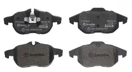 Тормозные колодки дисковые BREMBO P59 043X