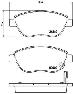 Тормозные колодки дисковые BREMBO P59 052