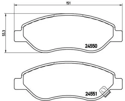 Тормозные колодки дисковые BREMBO P59 053
