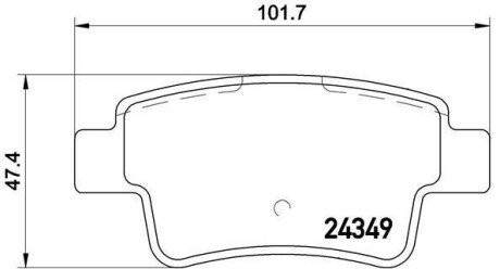 Тормозные колодки дисковые BREMBO P59 057