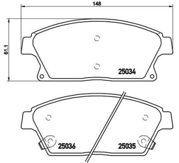 Тормозные колодки дисковые BREMBO P59 077