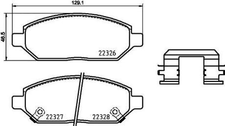 Тормозные колодки дисковые BREMBO P59 088