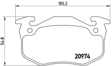 Гальмівні колодки дискові BREMBO P61 032