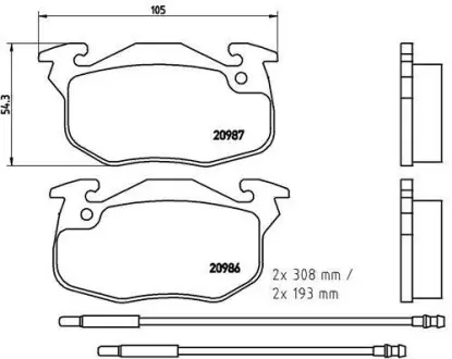 Тормозные колодки дисковые BREMBO P61 044