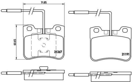 Тормозные колодки дисковые BREMBO P61 047