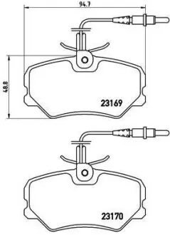 Гальмівні колодки дискові BREMBO P61 050