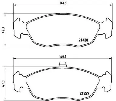 Гальмівні колодки дискові BREMBO P61 051