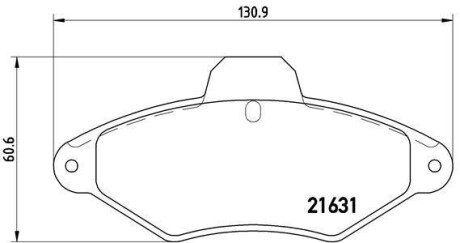 Тормозные колодки дисковые BREMBO P61 052