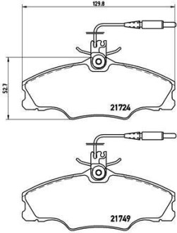 Гальмівні колодки дискові BREMBO P61 056