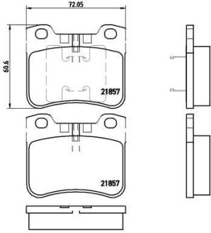 Тормозные колодки дисковые BREMBO P61 059