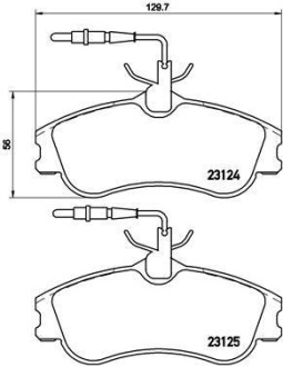 Тормозные колодки дисковые BREMBO P61 060