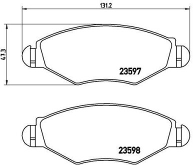 Тормозные колодки дисковые BREMBO P61 063