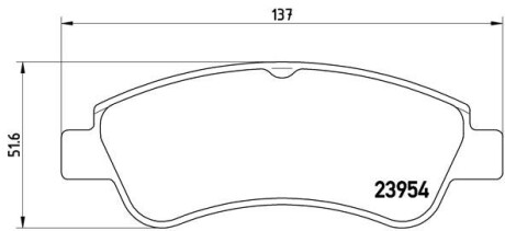 Колодка тормозов. диск. CITROEN C3, C4, DS3 PEUGEOT 206, 207 передн. (выр-во) BREMBO P61 066