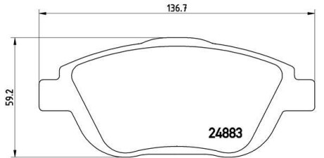 Тормозные колодки дисковые BREMBO P61 103