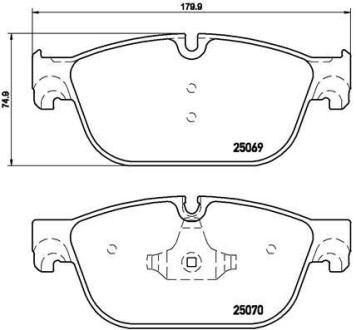 Тормозные колодки дисковые BREMBO P61 107