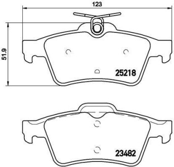 Тормозные колодки дисковые BREMBO P61 110