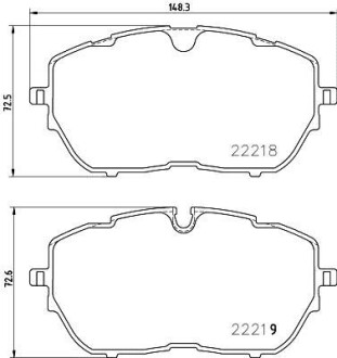 Тормозные колодки дисковые BREMBO P61 128