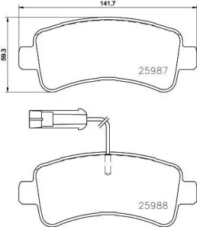 Тормозные колодки дисковые BREMBO P61 130