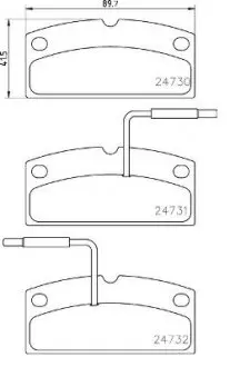 Гальмівні колодки дискові BREMBO P62 001