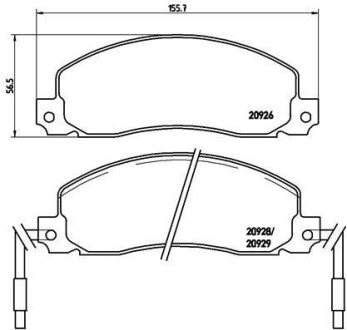 Гальмівні колодки дискові BREMBO P68 006