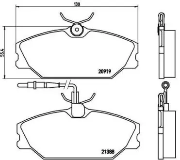 Гальмівні колодки дискові BREMBO P68 014