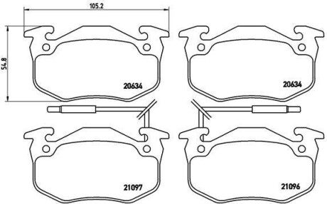 Тормозные колодки дисковые BREMBO P68 015 (фото 1)