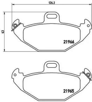 Гальмівні колодки. BREMBO P68 021