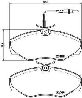 Гальмівні колодки дискові BREMBO P68 026