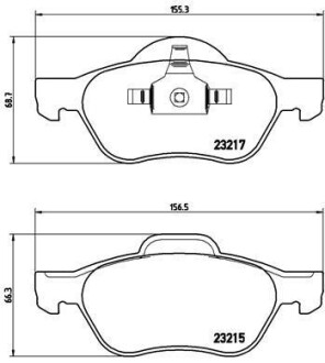 Гальмівні колодки дискові BREMBO P68 029