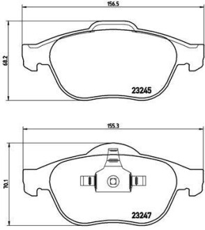 Тормозные колодки дисковые BREMBO P68 040