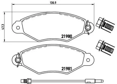 Тормозные колодки дисковые BREMBO P68 042