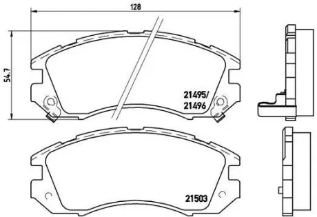 Тормозные колодки дисковые BREMBO P78 004