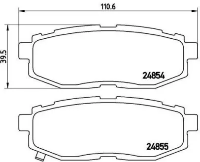 Тормозные колодки дисковые BREMBO P78 018