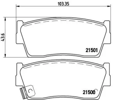 Тормозные колодки дисковые BREMBO P79 006