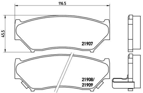 Гальмівні колодки дискові BREMBO P79 008