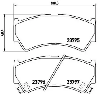 Тормозные колодки дисковые BREMBO P79 013