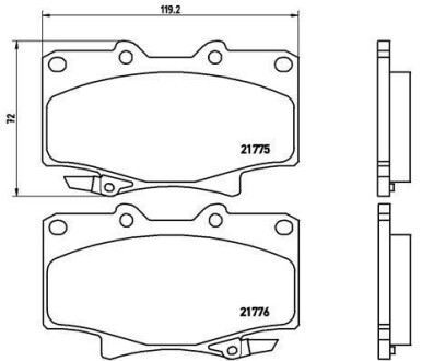 Гальмівні колодки. BREMBO P83 025