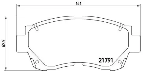 Тормозные колодки дисковые BREMBO P83 027
