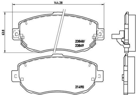 Тормозные колодки дисковые BREMBO P83 037