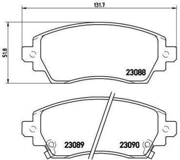 Тормозные колодки дисковые BREMBO P83 042