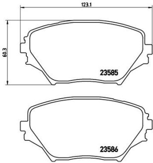 Тормозные колодки дисковые BREMBO P83 055