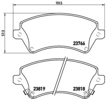Тормозные колодки дисковые BREMBO P83 064
