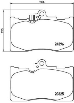 Колодка гальм. диск. LEXUS GS передн. BREMBO P 83 072