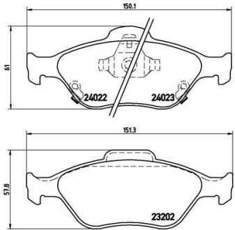 Тормозные колодки дисковые BREMBO P83 085