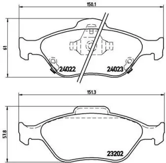 Тормозные колодки дисковые BREMBO P83 085